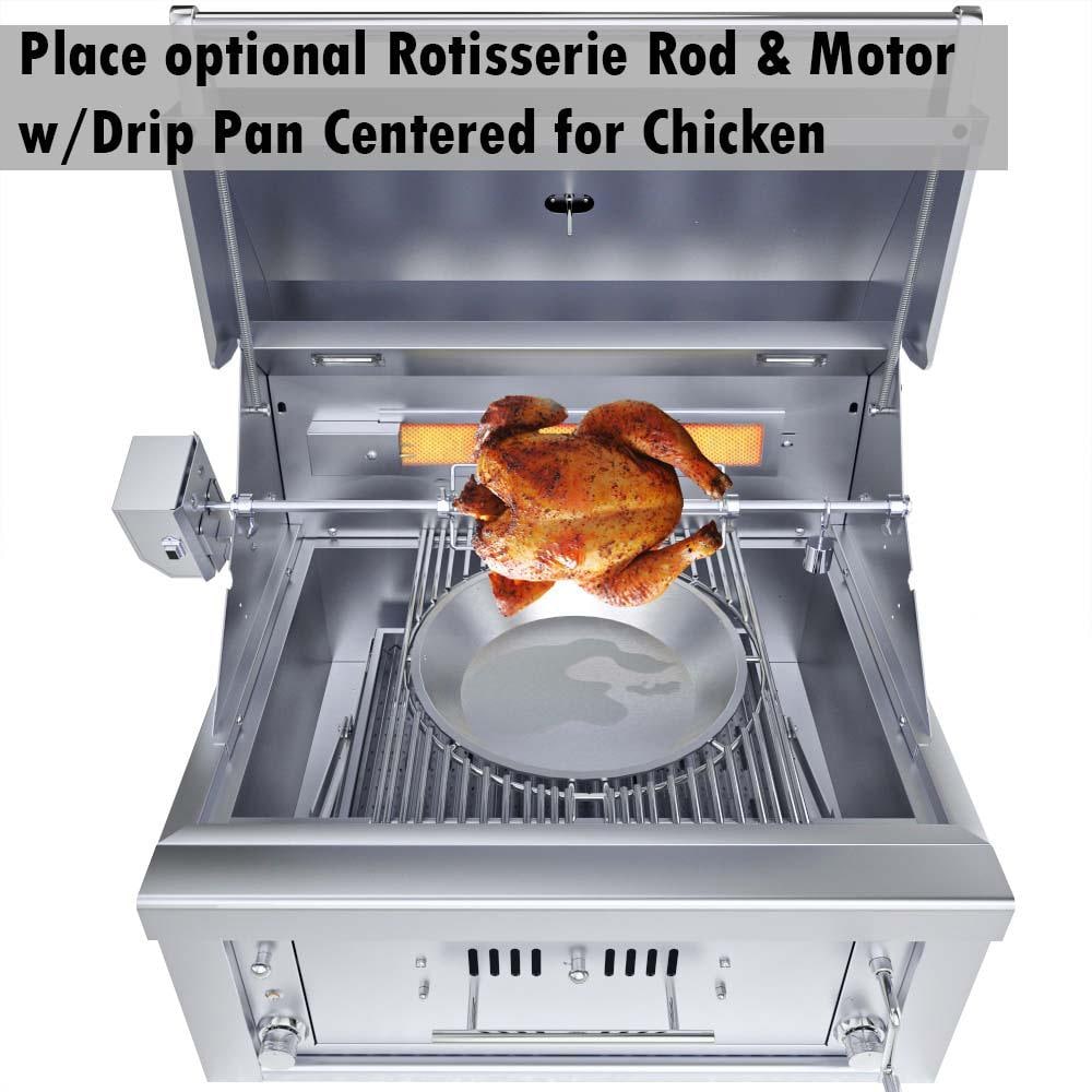 Wood Burning Combo Grill with Infrared Rear Burner