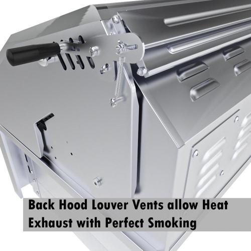 Wood Burning Combo Grill with Infrared Rear Burner