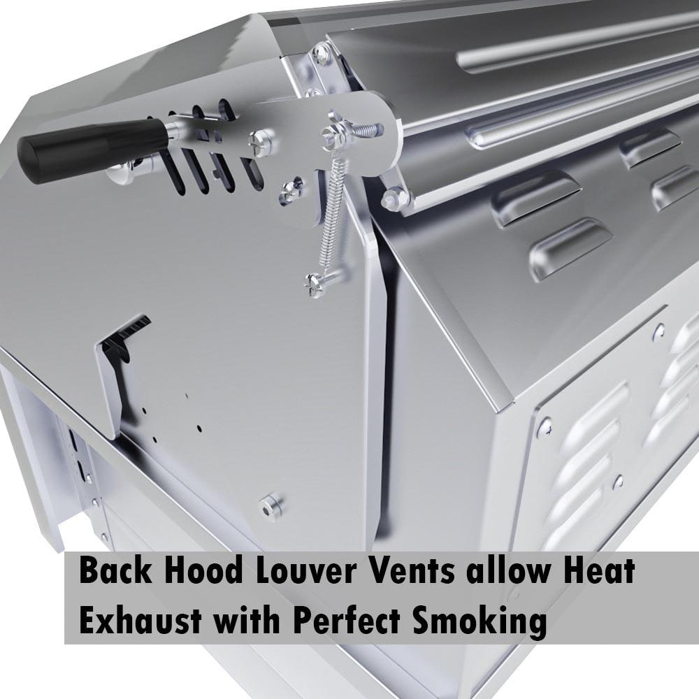 Wood Burning Combo Grill with Infrared Rear Burner