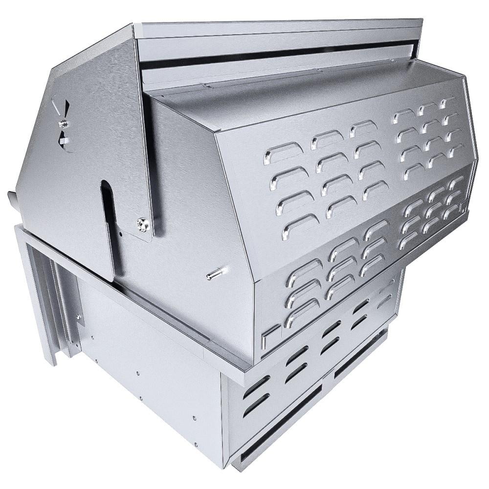 Sunstone Grills Series 28 Inch Built In Single Zone 304 Stainless Steel Charcoal Grill