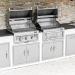 Sunstone Grills Series 28 Inch Built In Single Zone 304 Stainless Steel Charcoal Grill