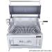 Sunstone Grills Series 28 Inch Built In Single Zone 304 Stainless Steel Charcoal Grill