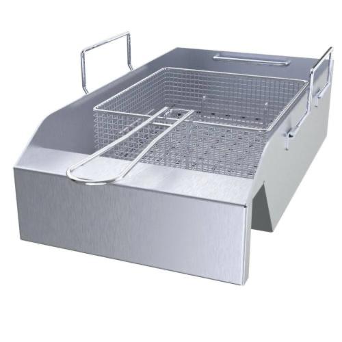 Sunstone Grills Stainless Steel Deep Fryer  and  Steamer Grill Insert with Lid  and  Fryer Basket
