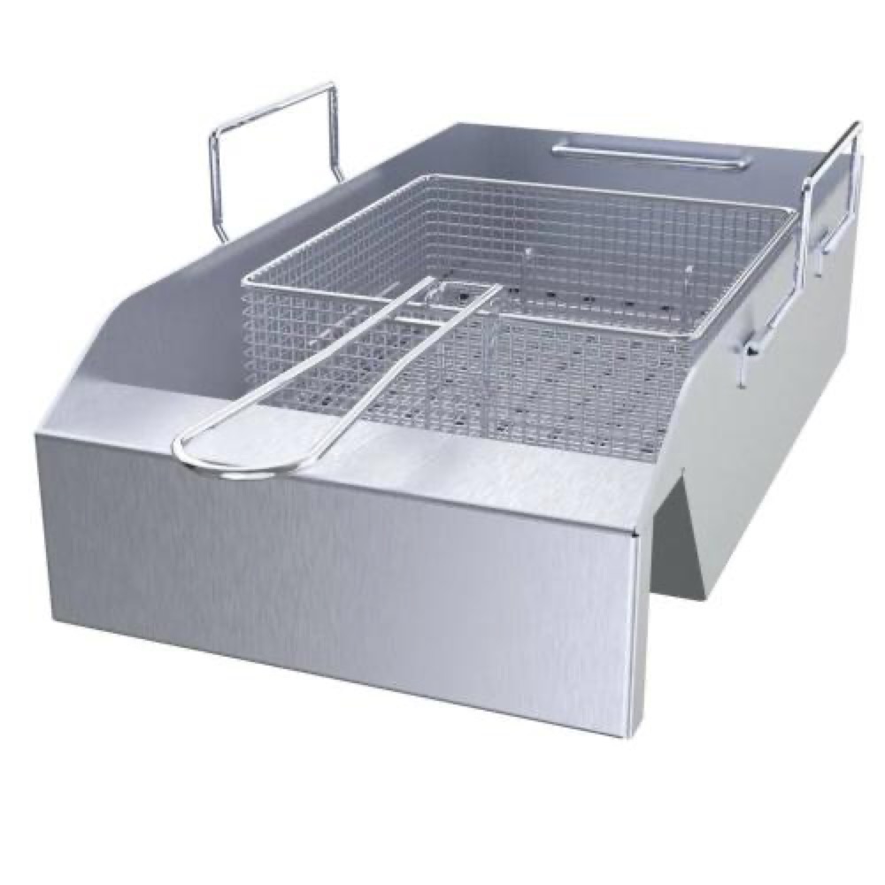 Sunstone Grills Stainless Steel Deep Fryer  and  Steamer Grill Insert with Lid  and  Fryer Basket