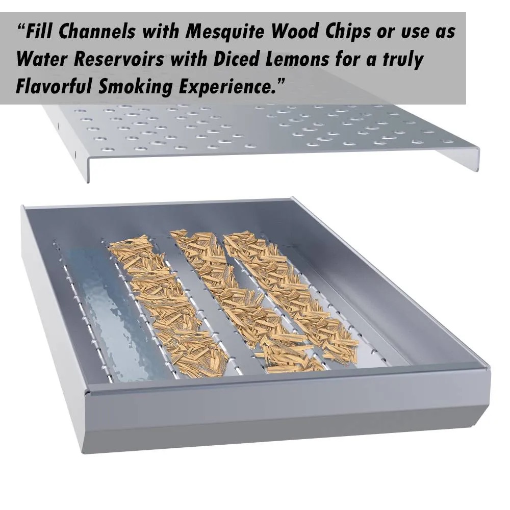 Sunstone Grills Stainless Steel 3 in 1 Charcoal Wood Burning  and  Smoking Tray