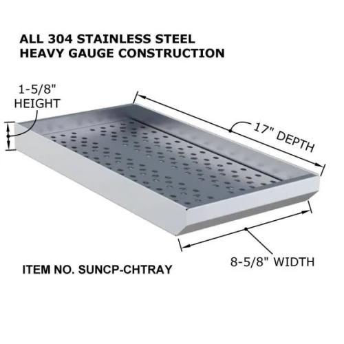 Sunstone Grills Stainless Steel 3 in 1 Charcoal Wood Burning  and  Smoking Tray