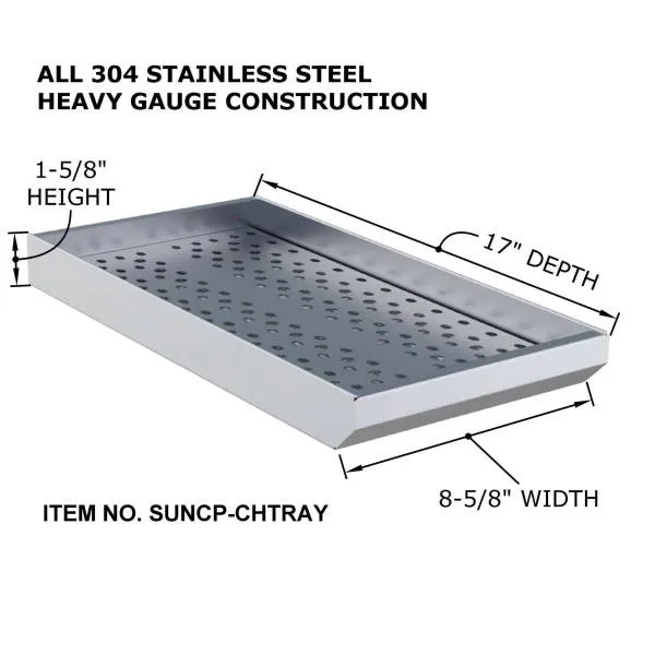 Sunstone Grills Stainless Steel 3 in 1 Charcoal Wood Burning  and  Smoking Tray