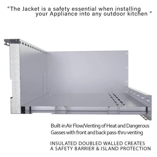 Sunstone Grills 25 Inch Stainless Steel Insulated Universal Appliance  and  Grill Jacket
