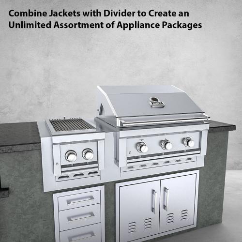 Sunstone Grills 6 Inch Stainless Steel Insulated Universal Appliance  and  Grill Jacket Divider