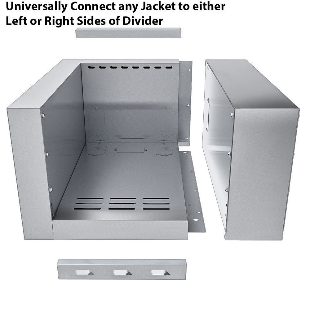 Sunstone Grills 6 Inch Stainless Steel Insulated Universal Appliance  and  Grill Jacket Divider