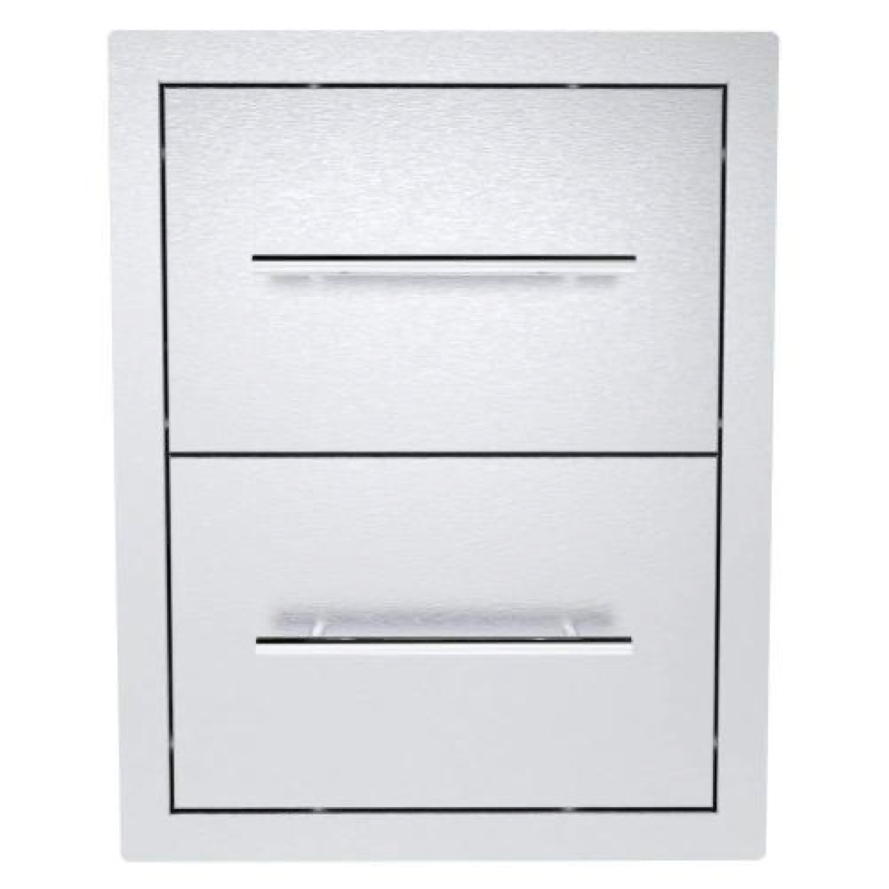 Sunstone Grills Texas Series 16 Inch Stainless Steel Double Access Drawer