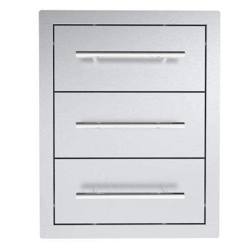 Sunstone Grills Texas Series 16 Inch Stainless Steel Triple Access Drawer