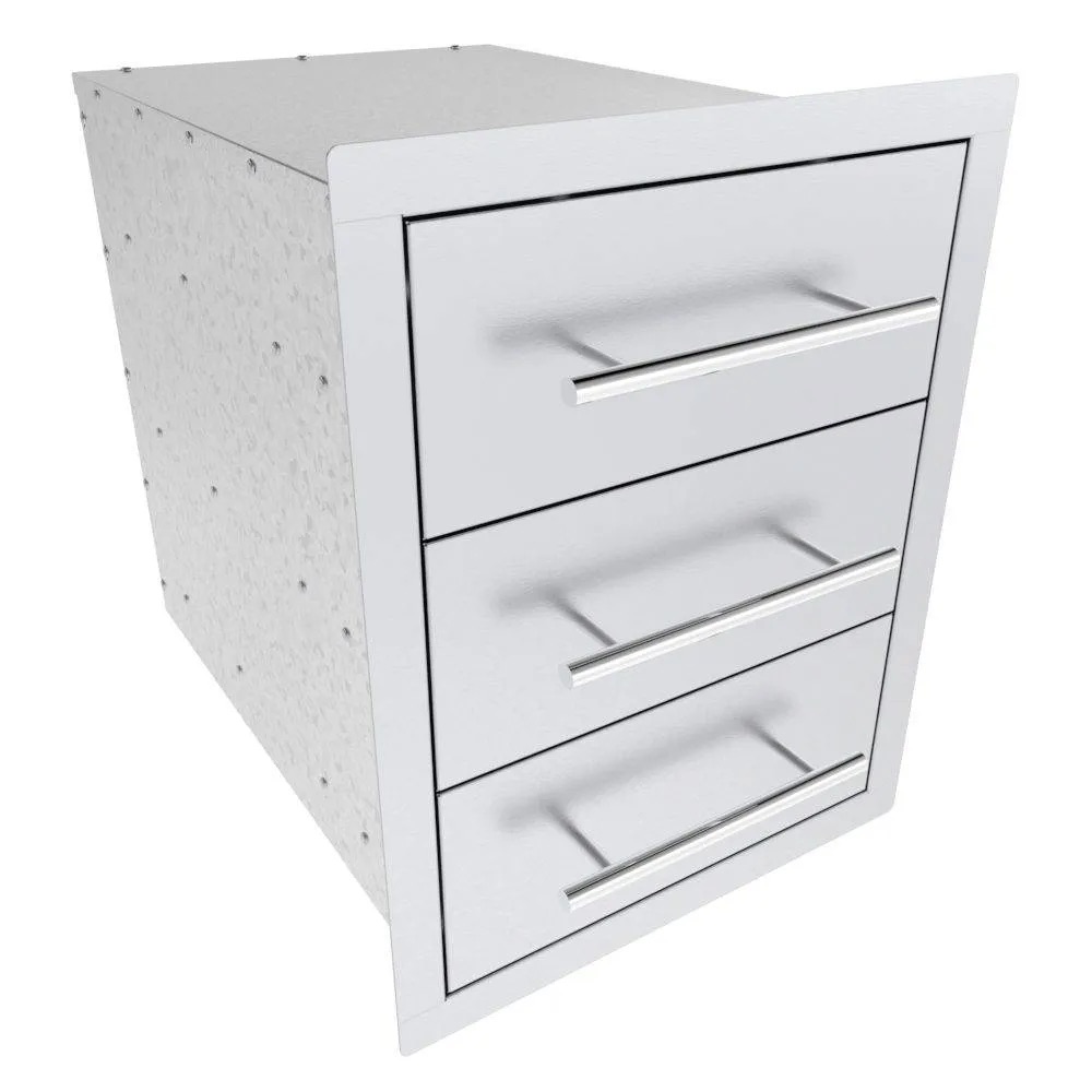 Sunstone Grills Texas Series 16 Inch Stainless Steel Triple Access Drawer