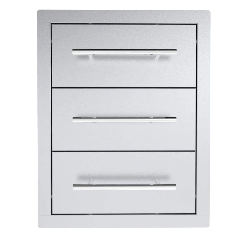 Sunstone Grills Texas Series 16 Inch Stainless Steel Triple Access Drawer