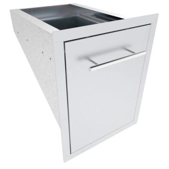 Sunstone Grill Texas Series 16 Inch Stainless Steel Roll Out Trash Bin 1350