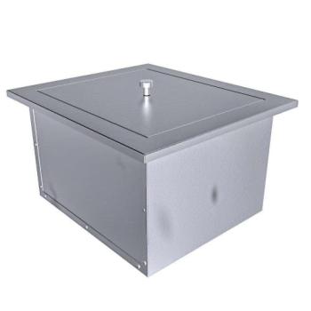 Sunstone Grills Texas Series 15 Inch Stainless Steel Drop In Insulated Ice Bin Cooler with Removable Cover TEX 15IC350
