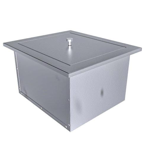 Sunstone Grills Texas Series 15 Inch Stainless Steel Drop In Insulated Ice Bin Cooler with Removable Cover