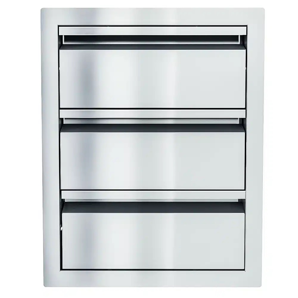 Sunstone Grill Aruba Series 16 Inch Stainless Steel Triple Access Drawer