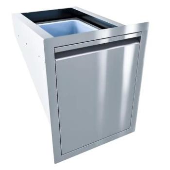 Sunstone Grills Aruba Series 16 Inch Stainless Steel Roll Out Trash Bin ARU 16TRD 350