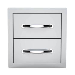 Sunstone Grill Classic Series 14 Inch Stainless Steel Flush Mount Double Access Drawer250