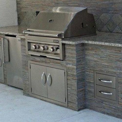 Sunstone Grills Classic Series 14 Inch Stainless Steel Flush Mount Double Access Drawer
