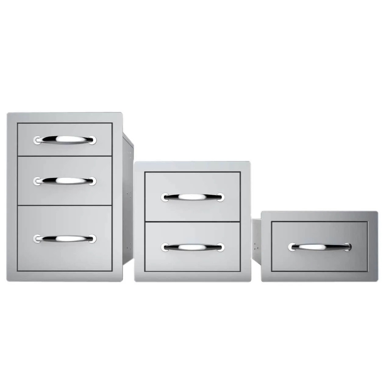 Sunstone Grills Classic Series 14 Inch Stainless Steel Flush Mount Double Access Drawer