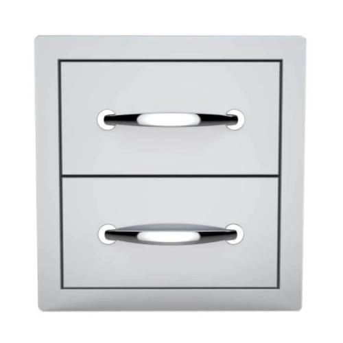 Sunstone Grills Classic Series 14 Inch Stainless Steel Flush Mount Double Access Drawer