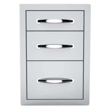 Sunstone Grills Classic Series 14 Inch Stainless Steel Flush Mount Triple Access Drawer B TD18 350
