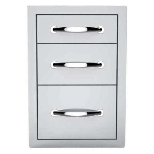 Sunstone Grills Classic Series 14 Inch Stainless Steel Flush Mount Triple Access Drawer