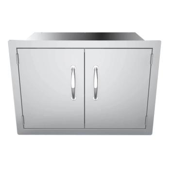 Sunstone Grill Classic Series 30 Inch Stainless Steel Flush Mount Double Door Dry Storage Pantry Cabinet350