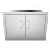 Sunstone Grills Classic Series 30 Inch Stainless Steel Flush Mount Double Door Dry Storage Pantry Cabinet