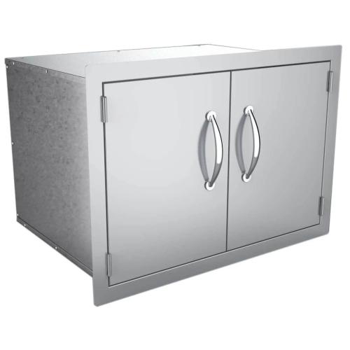 Sunstone Grills Classic Series 30 Inch Stainless Steel Flush Mount Double Door Dry Storage Pantry Cabinet