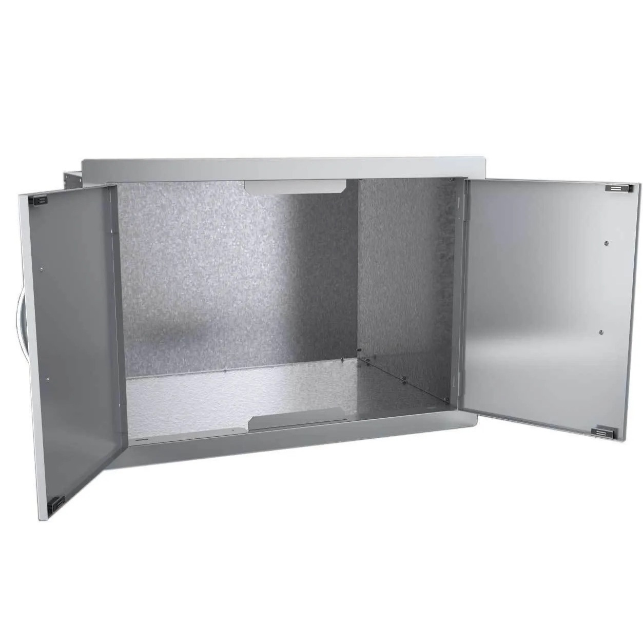 Sunstone Grills Classic Series 30 Inch Stainless Steel Flush Mount Double Door Dry Storage Pantry Cabinet