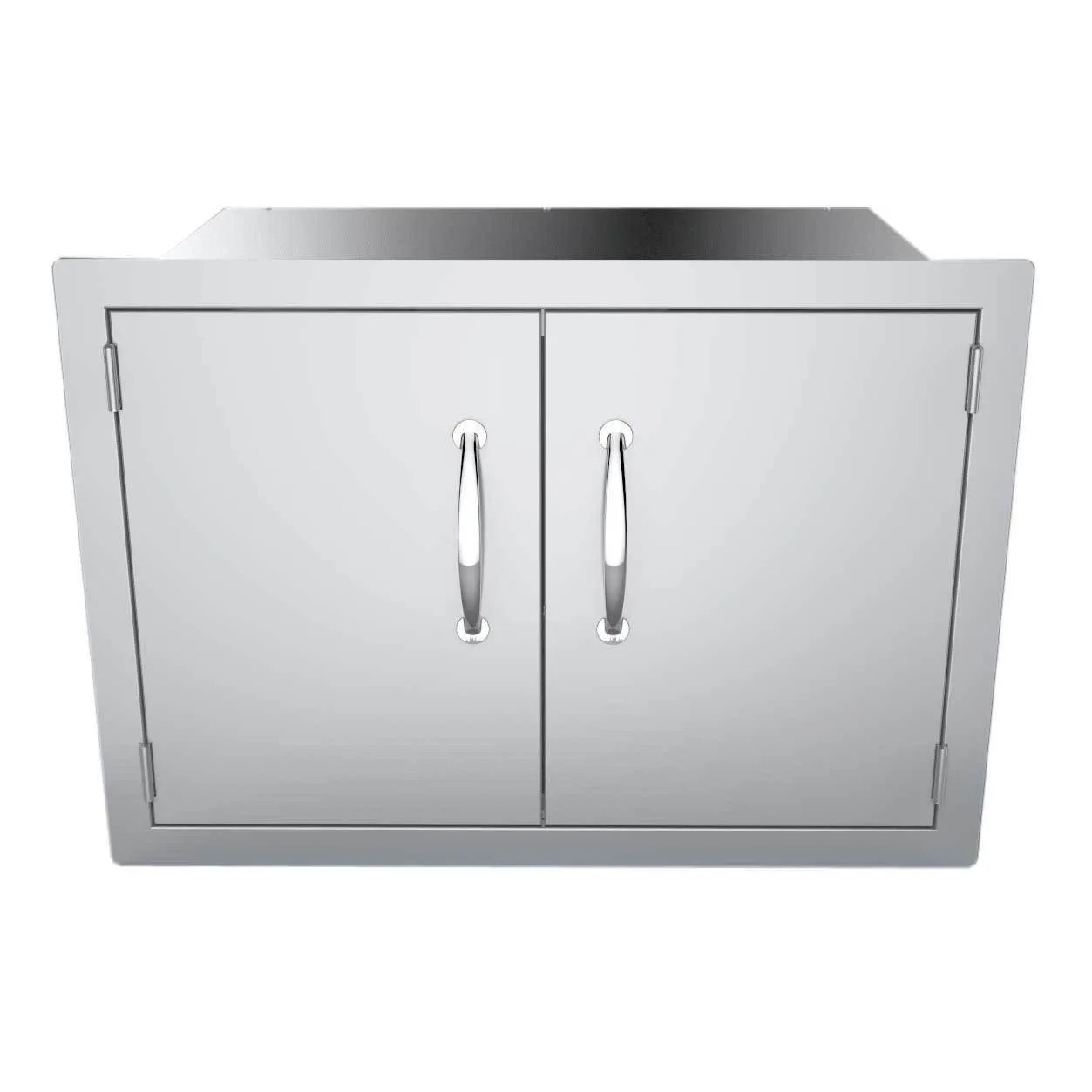 Sunstone Grills Classic Series 30 Inch Stainless Steel Flush Mount Double Door Dry Storage Pantry Cabinet