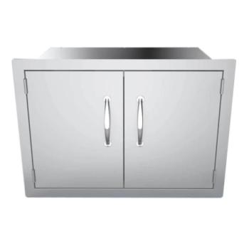 Sunstone Grills Classic Series 30 Inch Stainless Steel Flush Mount Double Door Dry Storage Pantry Cabinet DSH30350