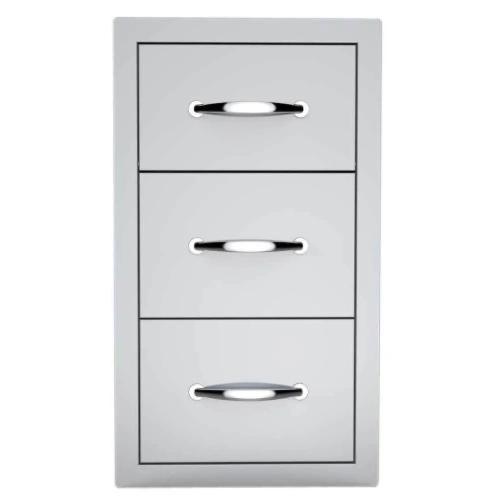 Sunstone Grills Classic Series 17 Inch Stainless Steel Double Access Drawer and Paper Towel Dispenser Combo