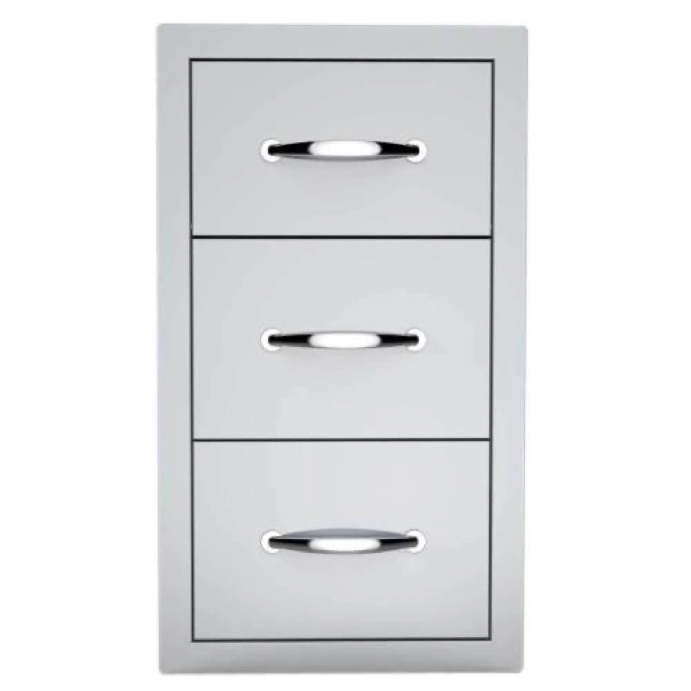 Sunstone Grills Classic Series 17 Inch Stainless Steel Double Access Drawer and Paper Towel Dispenser Combo