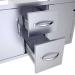 Sunstone Grills Classic Series 42 Inch Stainless Steel Flush Mount Double Access Door  and  Double Drawer Combo