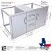 Sunstone Grills Classic Series 42 Inch Stainless Steel Flush Mount Double Access Door  and  Double Drawer Combo