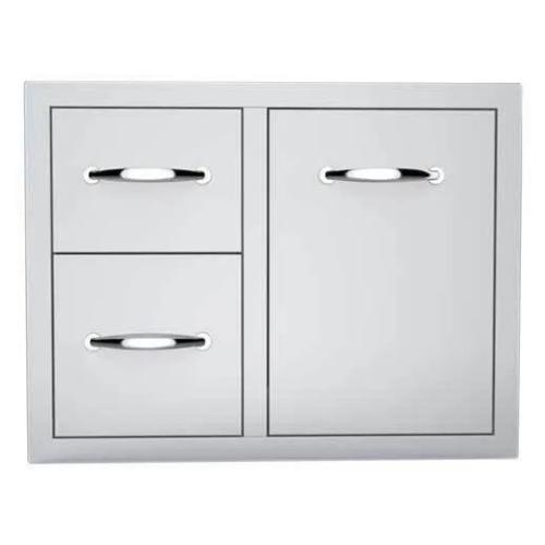 Sunstone Grill Classic Series 30 Inch Stainless Steel Roll Out Propane Tank Drawer  and  Double Drawer Combo