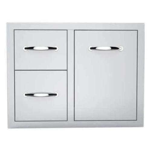 Sunstone Grills Classic Series 30 Inch Stainless Steel Roll Out Propane Tank Drawer  and  Double Drawer Combo