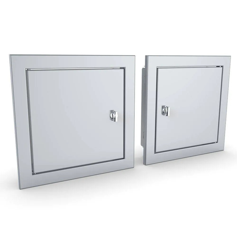 Sunstone Grill Signature Series 12 Inch Stainless Steel Beveled Frame Reversible Hinged Single Access Door
