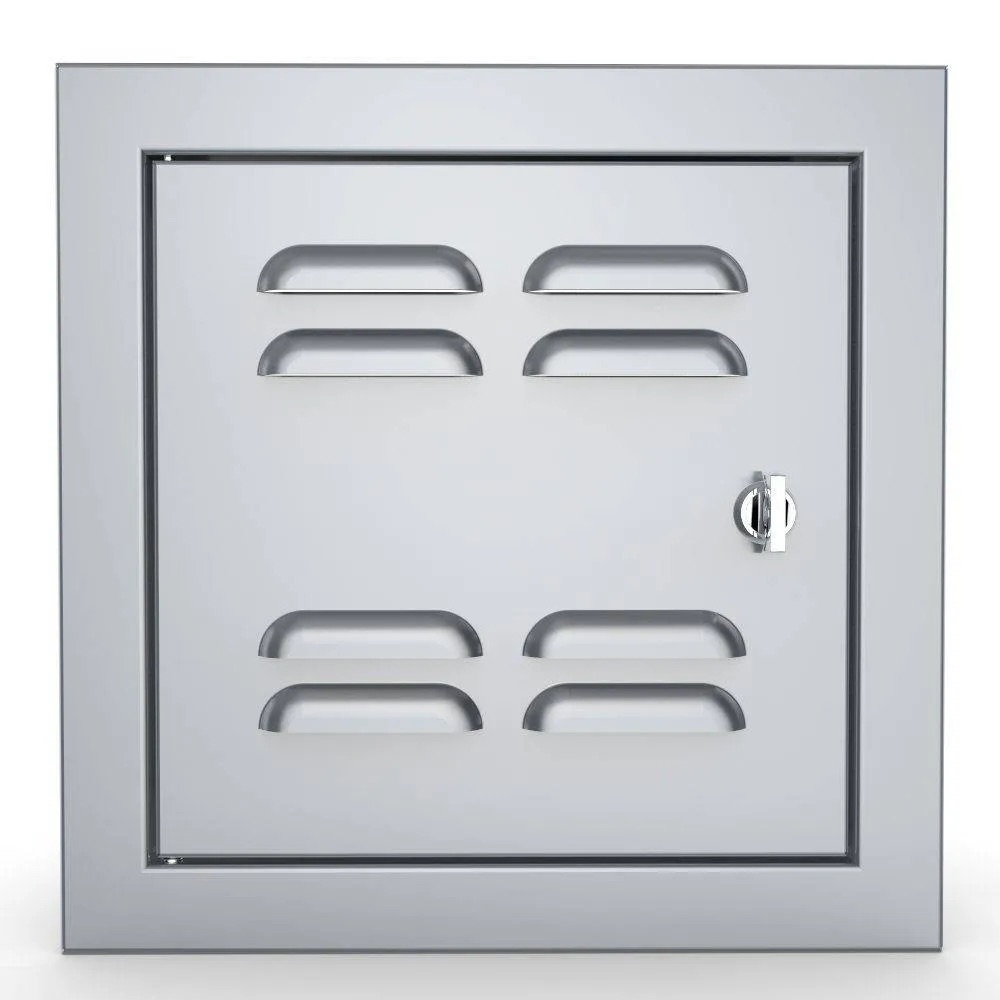 Sunstone Grill Signature Series 12 Inch Stainless Steel Beveled Frame Left Hinged Vented Single Access Door