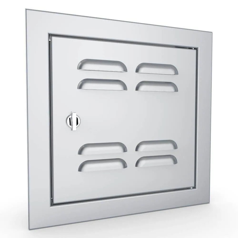 Sunstone Grill Signature Series 12 Inch Stainless Steel Beveled Frame Right Hinged Vented Single Access Door