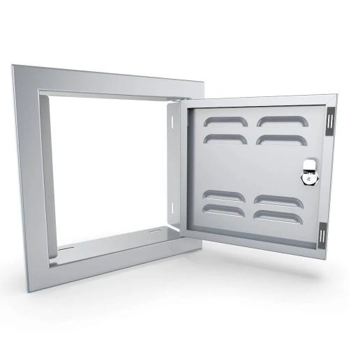 Sunstone Grill Signature Series 12 Inch Stainless Steel Beveled Frame Right Hinged Vented Single Access Door