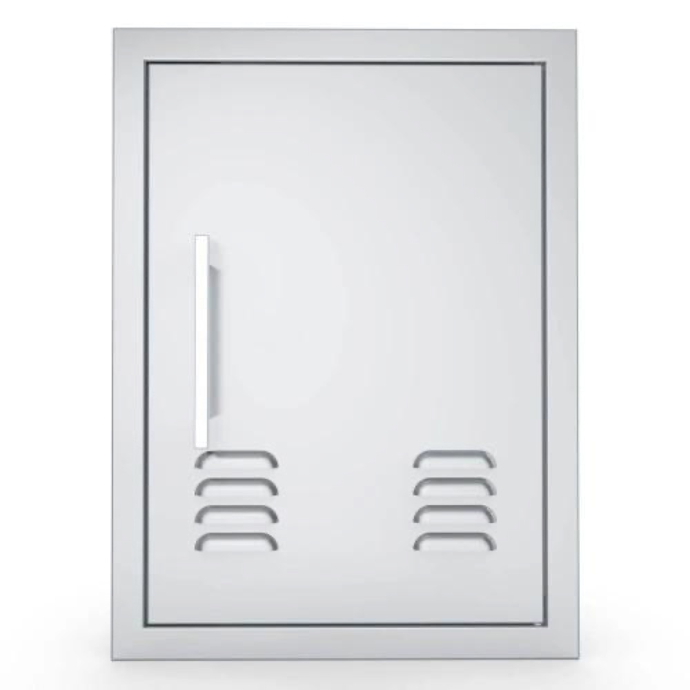 Sunstone Grills Signature Series 14 Inch Stainless Steel Beveled Frame Right Hinged Vertical Vented Single Access Door