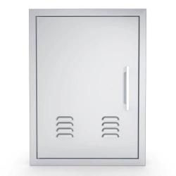 Sunstone Grills Signature Series 17 Inch Stainless Steel Beveled Frame Left Hinged Vertical Vented Single Access Door BA VDVL1724 250