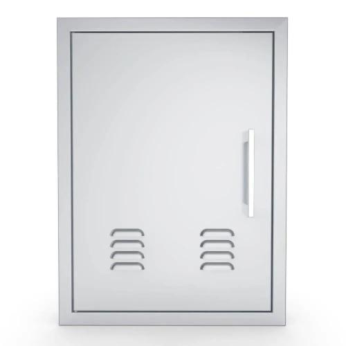 Sunstone Grills Signature Series 17 Inch Stainless Steel Beveled Frame Left Hinged Vertical Vented Single Access Door