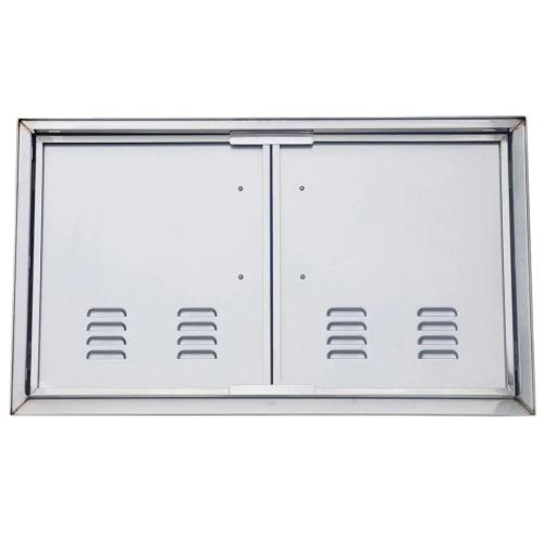 Sunstone Grills Signature Series 42 Inch Stainless Steel Beveled Frame Vented Double Access Door