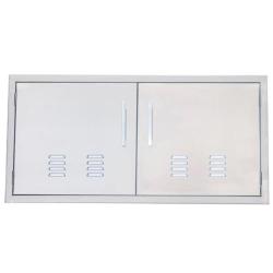 Sunstone Grills Signature Series 42 Inch Stainless Steel Beveled Frame Vented Double Access Door BA VDD42250